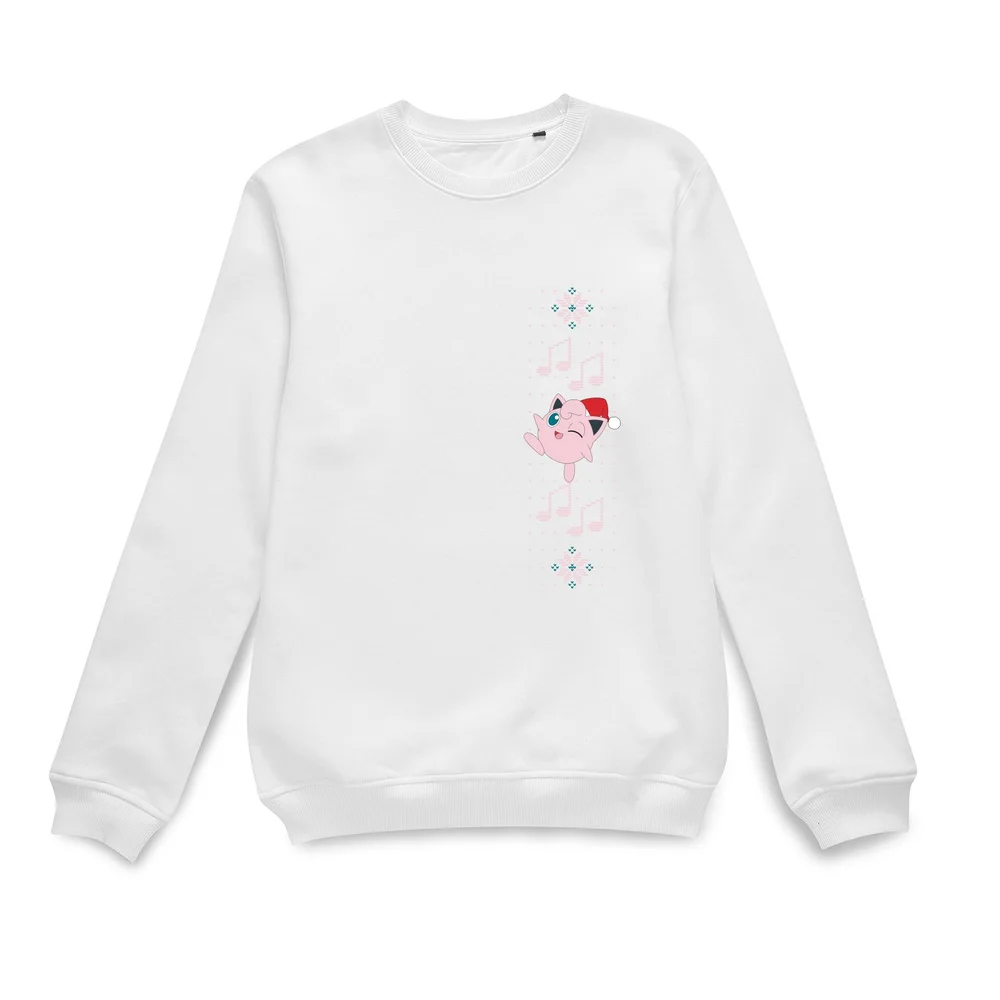Pokemon Jigglypuff Wave Christmas Jumper - White - S Image 1