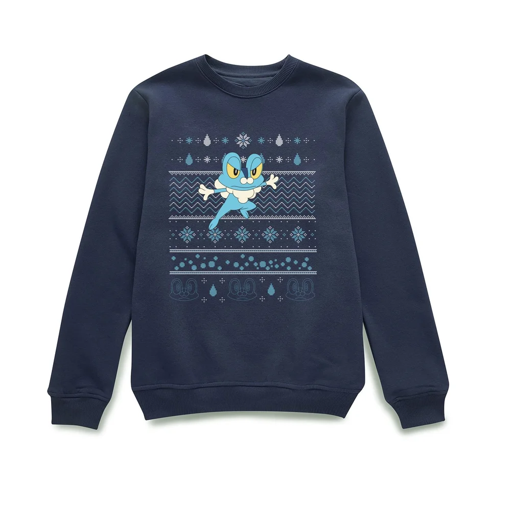 Pokemon Froakie Pull de Noël - Bleu Marine - S Image 1