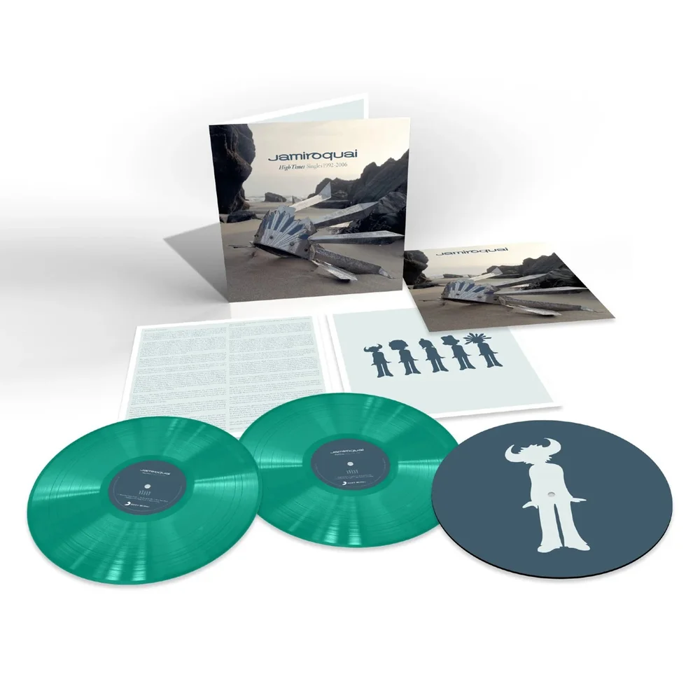 Jamiroquai - High Times: The Singles Vinyl Retail Exclusive Deluxe Green Marbled 2LP Signed Image 1