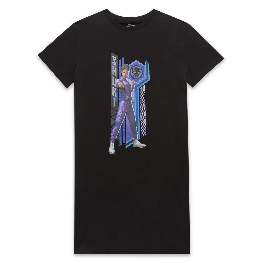 Wakanda Forever Shuri Women's T-Shirt Dress - Black - L - Noir Image 1