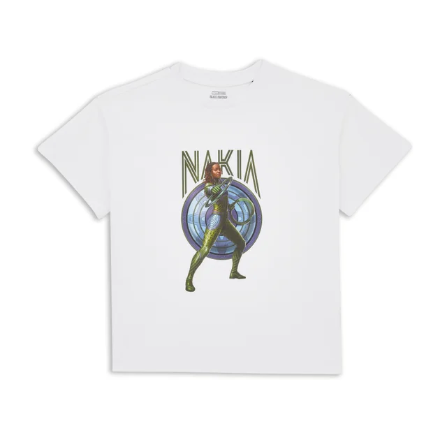 Wakanda Forever Nakia Women's Cropped T-Shirt - White