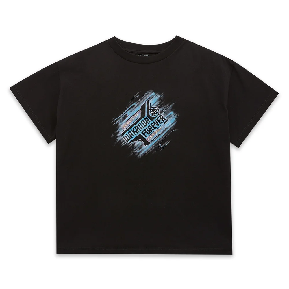 Wakanda Forever Fade Women's Cropped T-Shirt - Black - XS - Noir Image 1