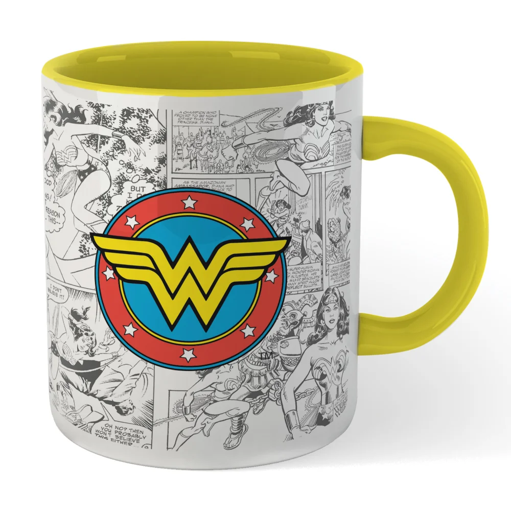 Wonder Woman Comic Mug - Yellow Image 1