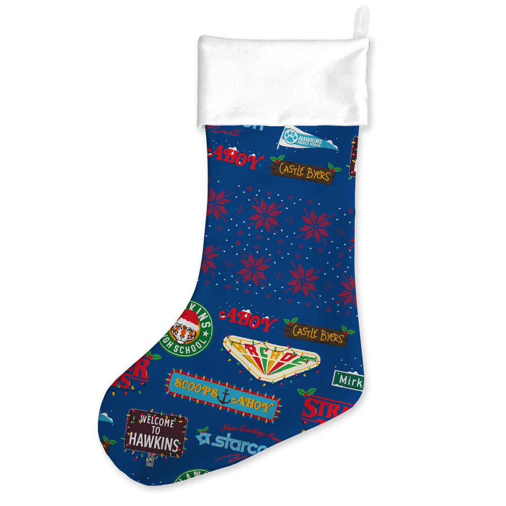 Stranger Things Welcome To Hawkins Christmas Stocking Image 1