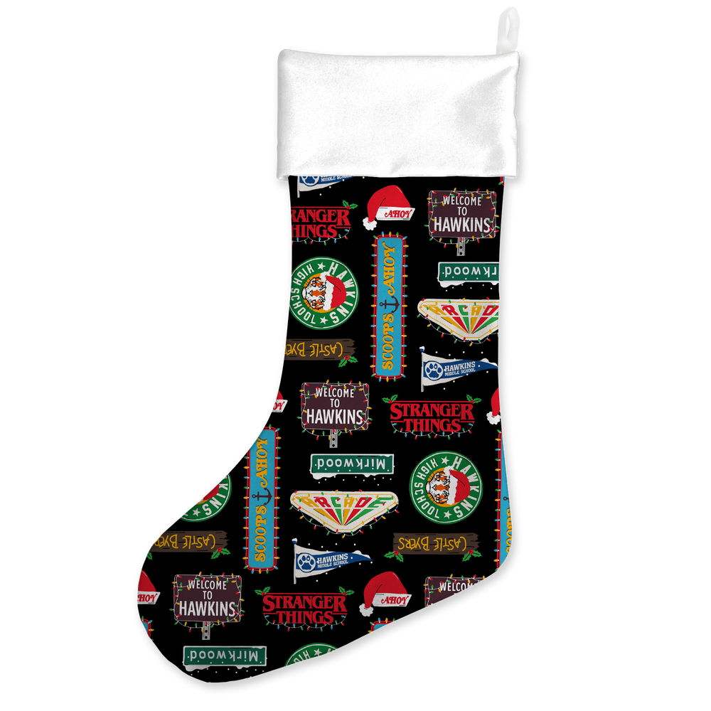 Stranger Things Hawkins Christmas Stocking Image 1
