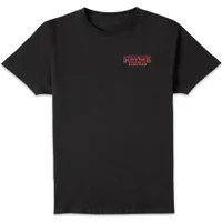 T-shirt pour homme Stranger Things x Alex Hovey Logo Four Seasons - Noir