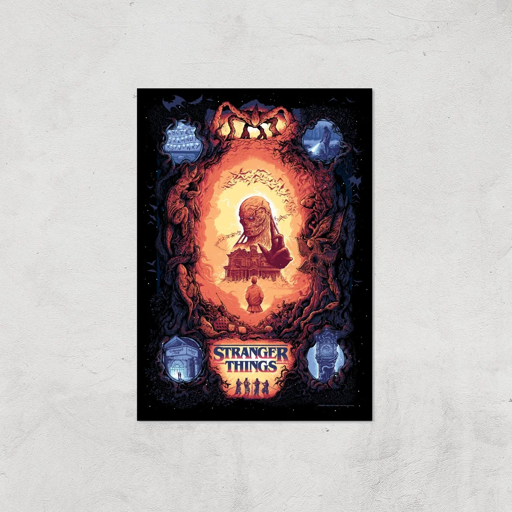 Stranger Things x Alex Hovey Vecna Illustration Giclee Art Print - A4 - Print Only Image 1