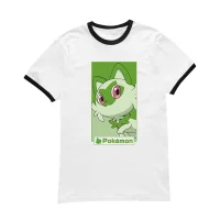 Pokemon Spirigatto Unisex Ringer T-Shirt - Blanc/Noir - undefined undefined