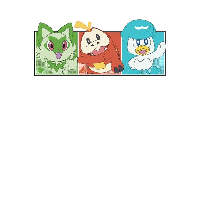 Pokemon 1st Starters Panels Unisex T-Shirt - Blanc