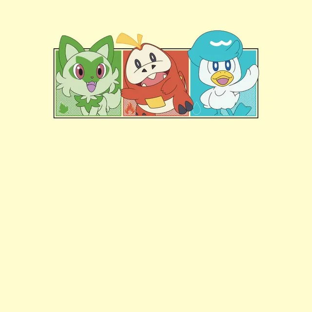 Pokemon 1st Starters Panels Unisex T-Shirt - Crème