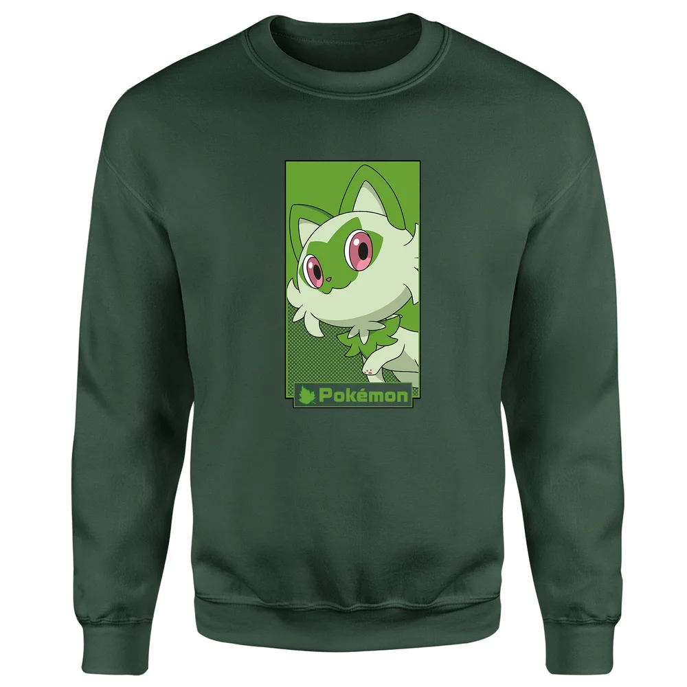 Pokémon Sprigatito Kids' Sweatshirt - Green - 3-4 ans - Vert Citron Image 1