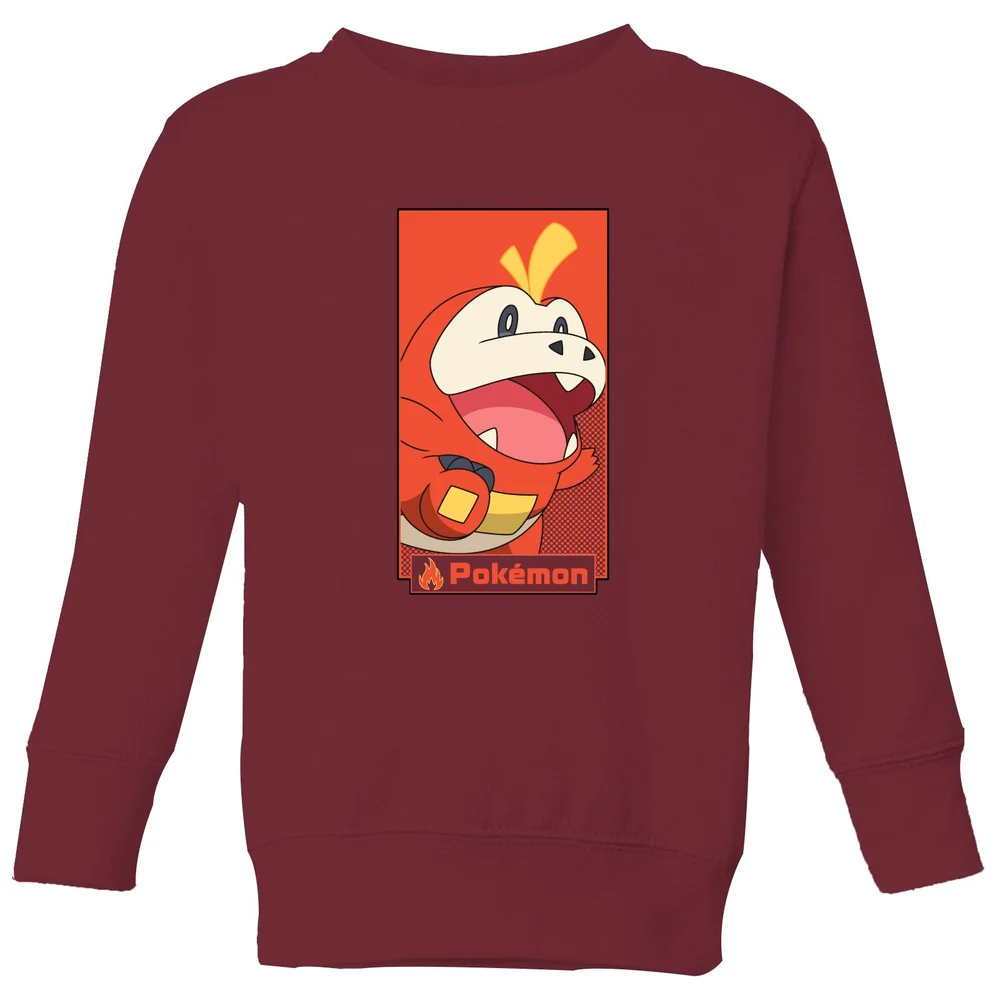 Pokemon Fuecoco Sweatshirt pour Enfants - Bordeaux - 5-6 ans - Burgundy Image 1