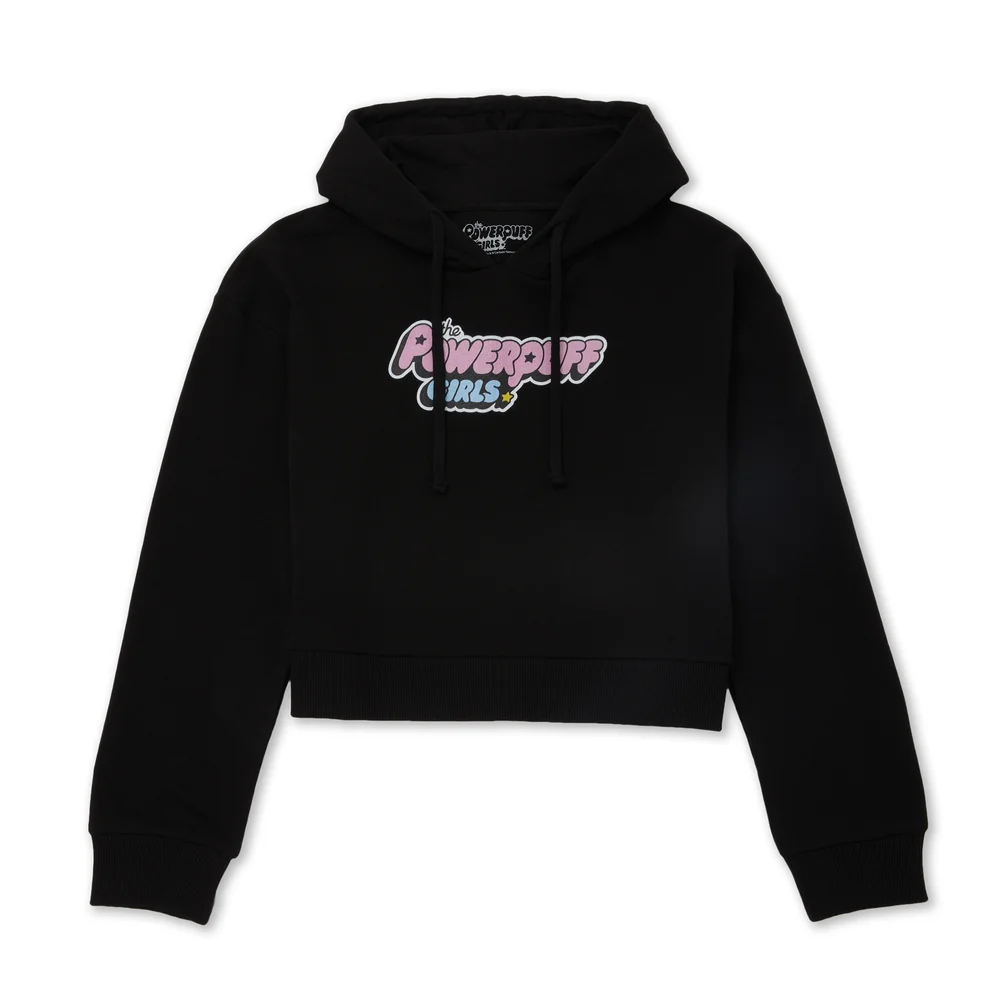 Powerpuff Girls Logo Women's Cropped Hoodie - Black - XS - Noir Image 1