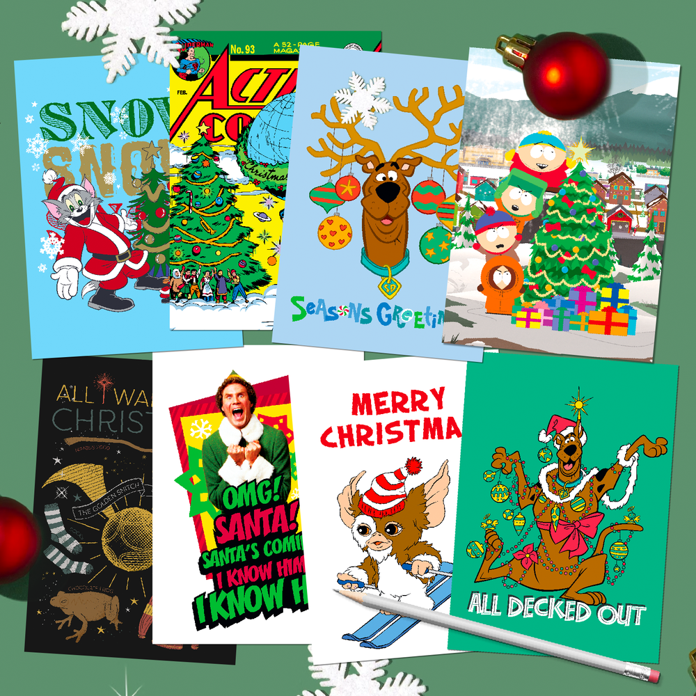 Lot de 8 Cartes de Vœux de Noël mélangées Option 4 Image 1