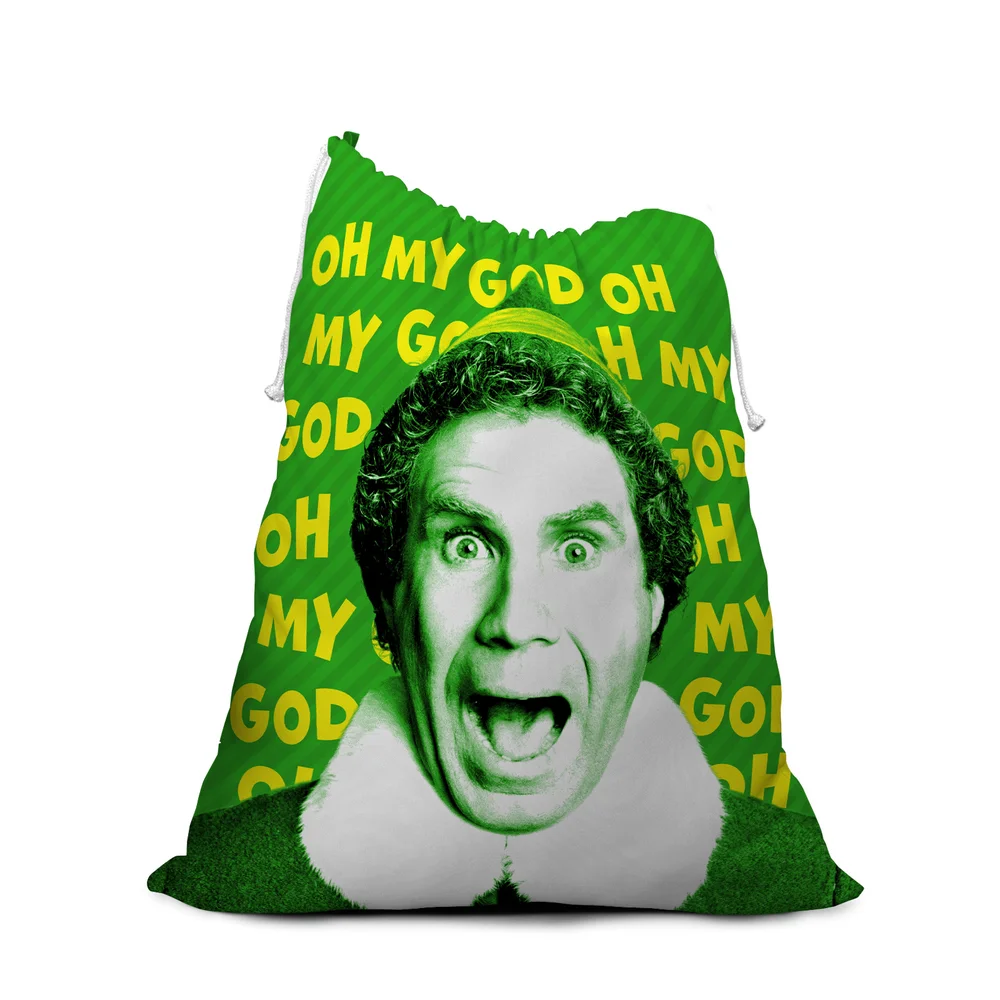 Elf Oh My God! Santa's Coming! Christmas Santa Sack Image 1