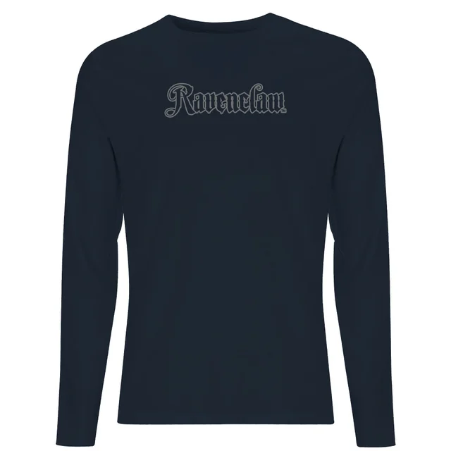 Harry Potter Ravenclaw Script Unisex Long Sleeve T-Shirt - Navy
