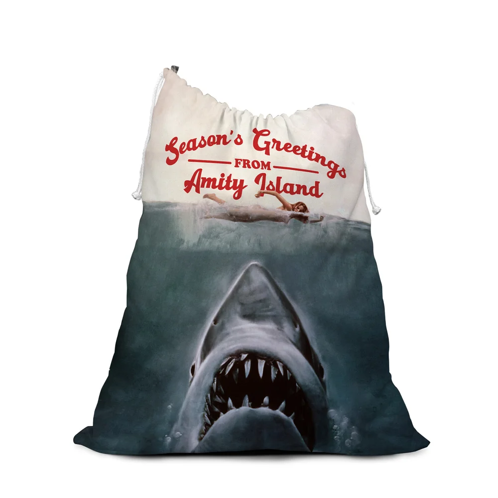 Jaws Seasons Greeting From Amity Island Christmas Santa Sack Image 1