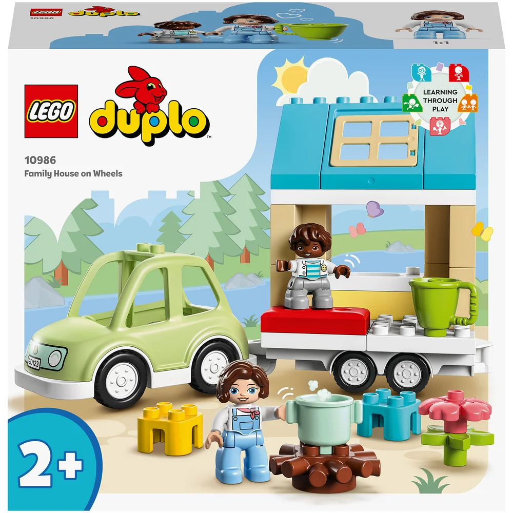 LEGO DUPLO Ma Ville La Maison Familiale sur Roues, Jouet Éducatif, avec Voiture, Briques(10986) Image 1