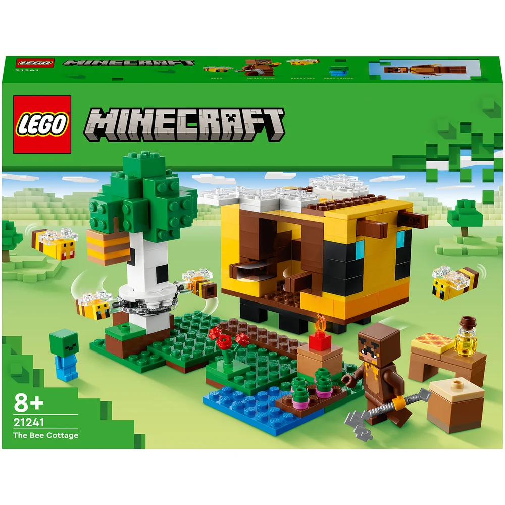 LEGO Minecraft: La Cabane Abeille, Jouet, Ferme avec Maison, Zombie et Figurines Animaux (21241) Image 1