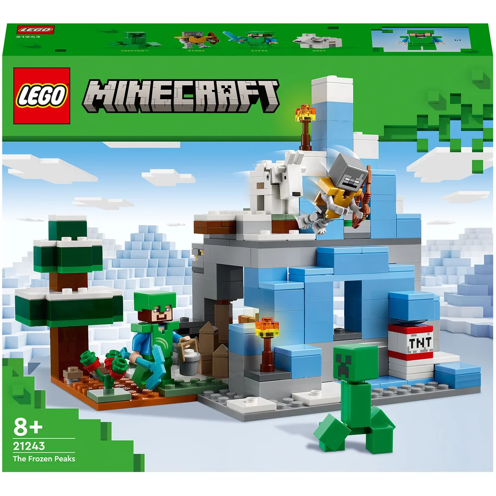 LEGO Minecraft: Les Pics Gelés, Jouet Enfants 8 Ans, avec Figurines Steve et Creeper(21243) Image 1