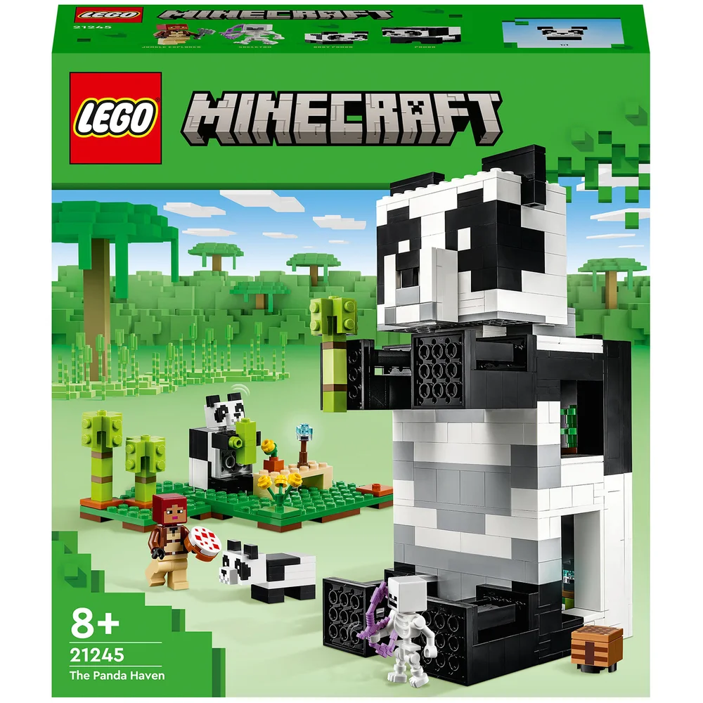 LEGO Minecraft: Le Refuge Panda, Jouet de Maison, avec Figurines Animaux et Squelette(21245) Image 1