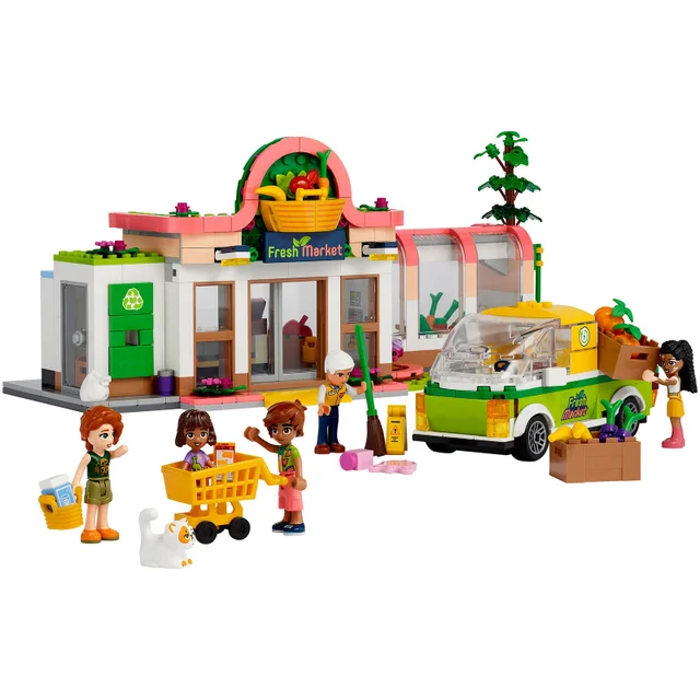 LEGO Friends: L’Épicerie Biologique, Jouet Supermarché, avec Camion & Mini-Poupées(41729)