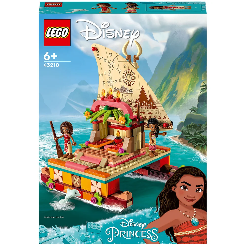 LEGO Disney Princess:e Le Bateau d’Exploration de Vaiana, Jouet avec Dauphin, Mini-Poupée (43210) Image 1