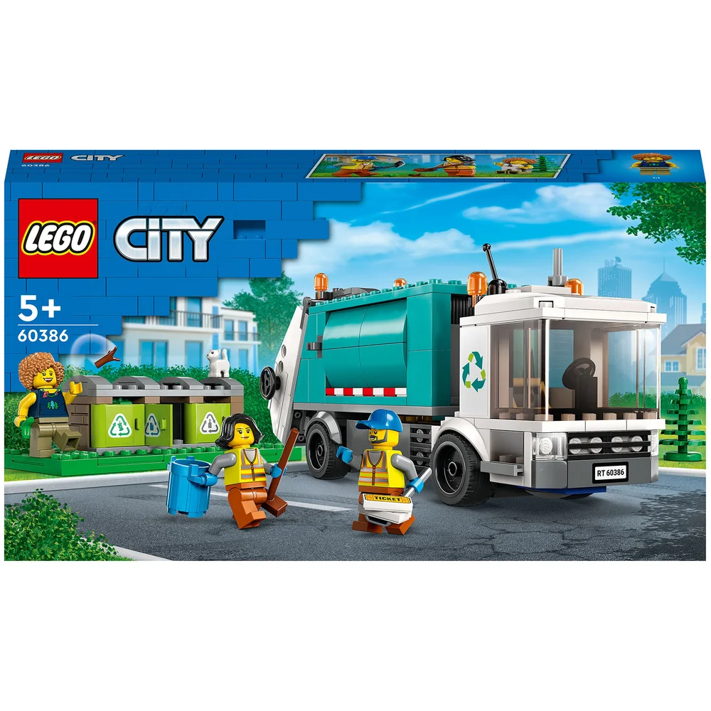 LEGO City: Le Camion de Recyclage, Jouet Camion-Poubelle, Jeu Éducatif Enfants 5 Ans(60386) Image 1