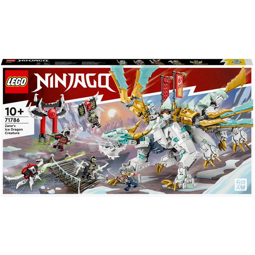 LEGO NINJAGO: La Créature Dragon de Glace de Zane, Jouet 2-en-1, Figurine de Dragon et Minifigurines(71786) Image 1
