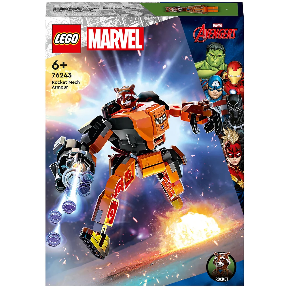 LEGO Marvel L’Armure Robot de Rocket, Figurine Gardiens de la Galaxie, Jouet Avengers(76243) Image 1