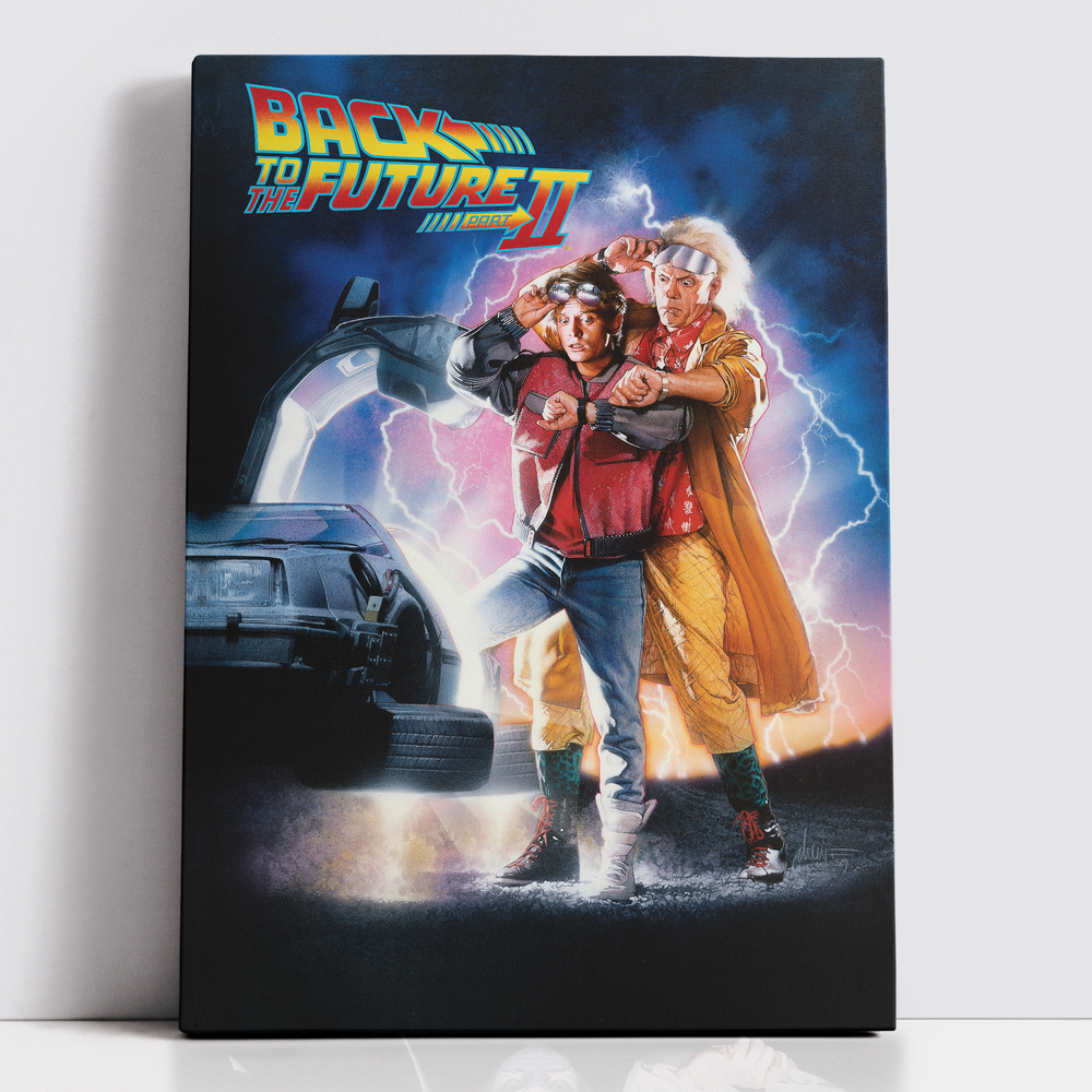 Decorsome x Back To The Future Part Two Classic Poster Toile rectangulaire - 12x18 inch Image 1