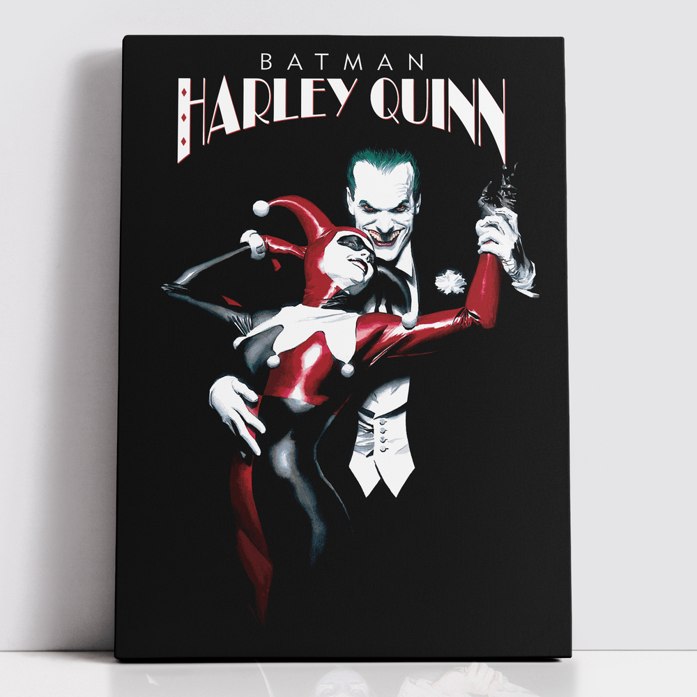 Decorsome x Batman Alex Ross - The Joker And Harley Toile rectangulaire - 12x18 inch Image 1