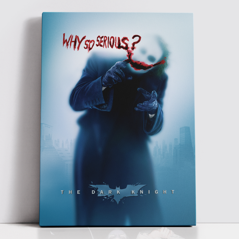 Decorsome x Batman Why So Serious Toile rectangulaire - 12x18 inch Image 1
