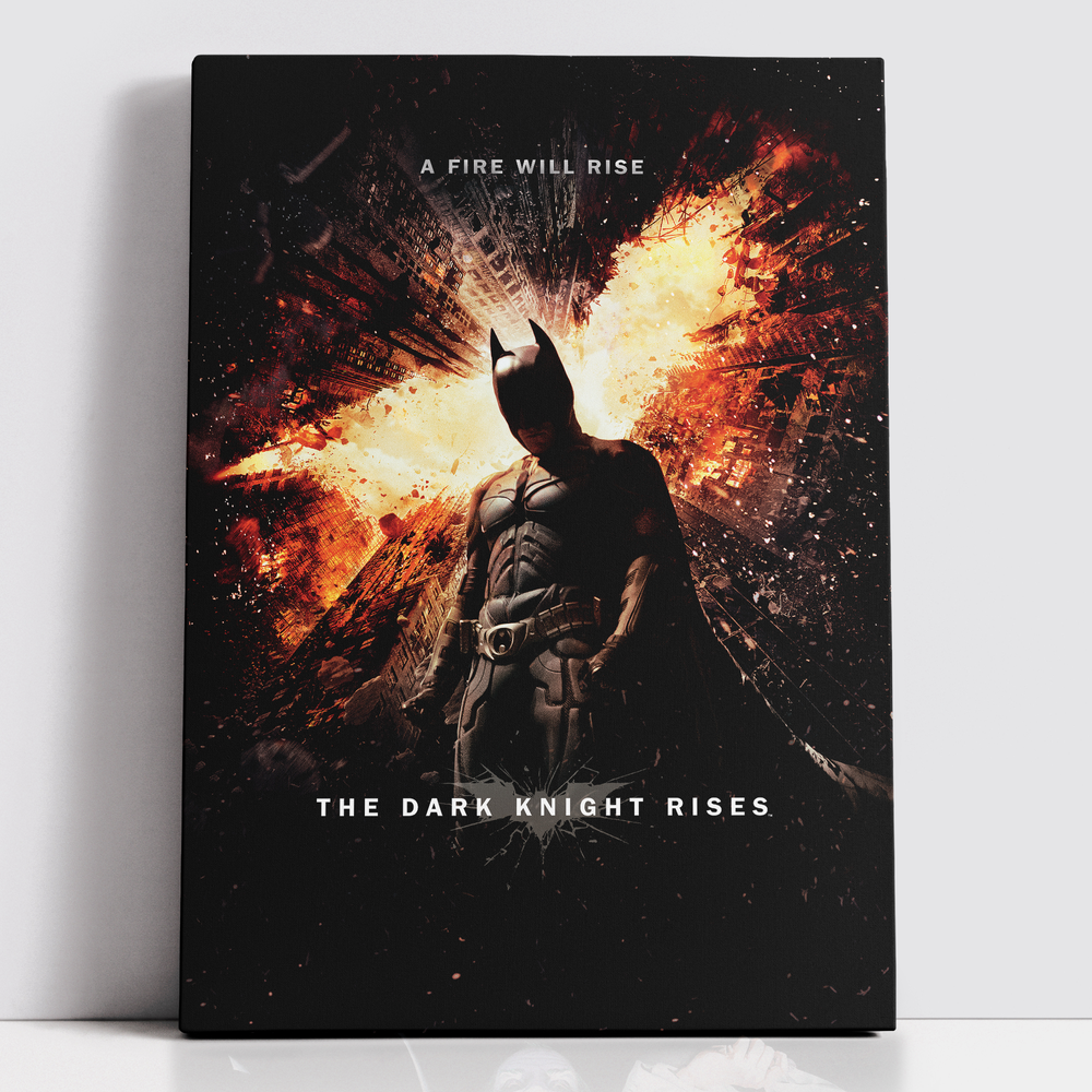 Decorsome x Batman A Fire Will Rise Toile rectangulaire - 12x18 inch Image 1