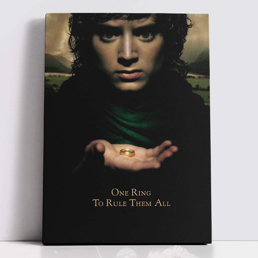Decorsome x Lord Of The Rings One Ring To Rule Them All Rectangular Canvas - 12x18 inch Image 1