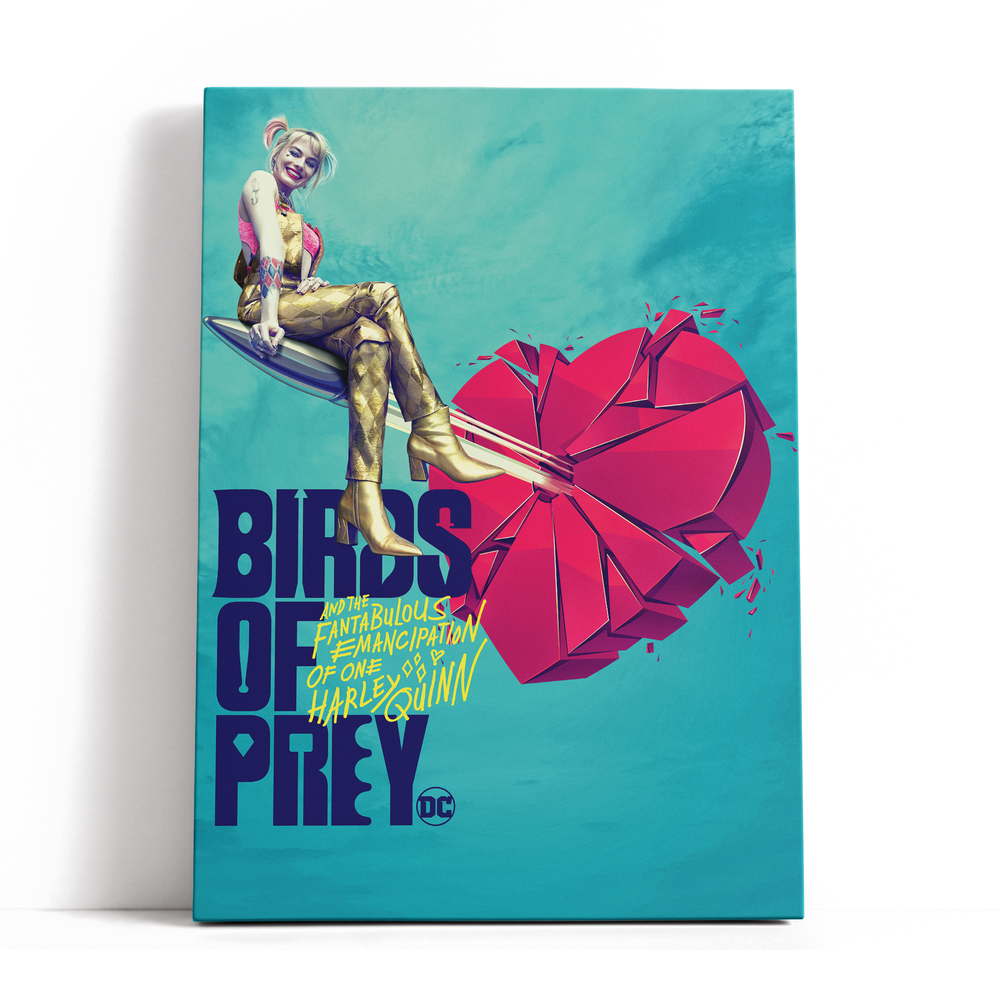 Decorsome x Birds Of Prey Broken Heart Rectangular Canvas - 12x18 inch Image 1