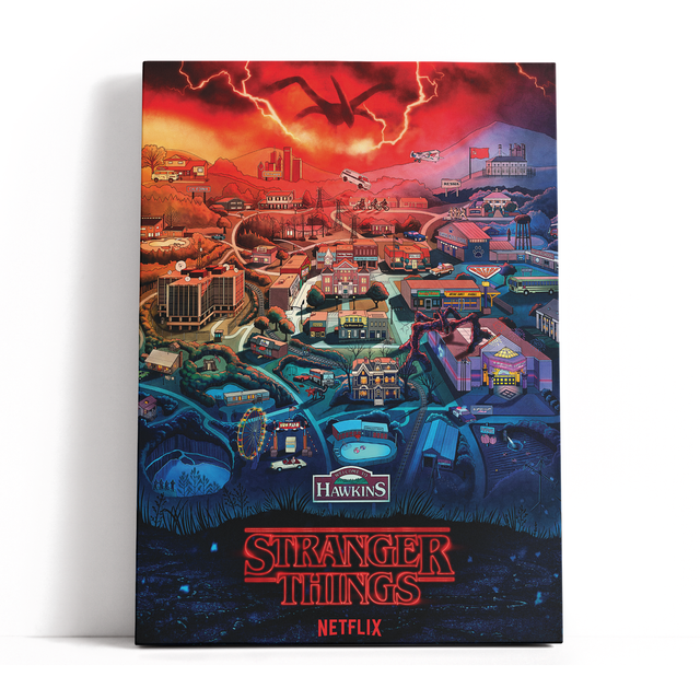 Decorsome x Stranger Things Hawkins Toile rectangulaire