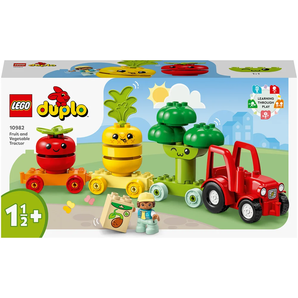 LEGO DUPLO My First: Le Tracteur des Fruits et Légumes, Jouet à Empiler et à Trier(10982) Image 1