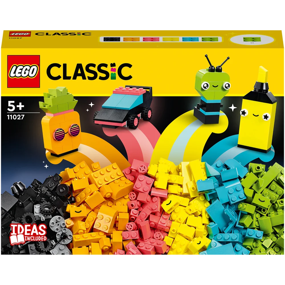 LEGO Classic: L’Amusement Créatif Fluo, Jouet Briques, avec Voiture et Alien(11027) Image 1