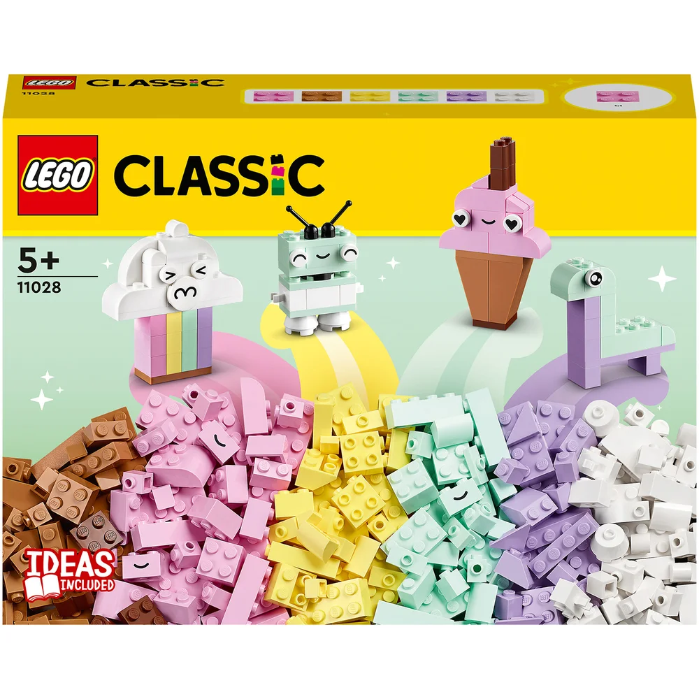 LEGO Classic: L’Amusement Créatif Pastel, Jouets Briques avec Dinosaure et Chat, Cadeau(11028) Image 1