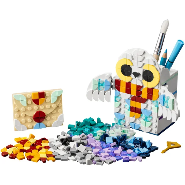 LEGO DOTS: Porte-Crayons Hedwige, Fournitures Harry Potter: Hibou, Jouets pour Enfants(41809)