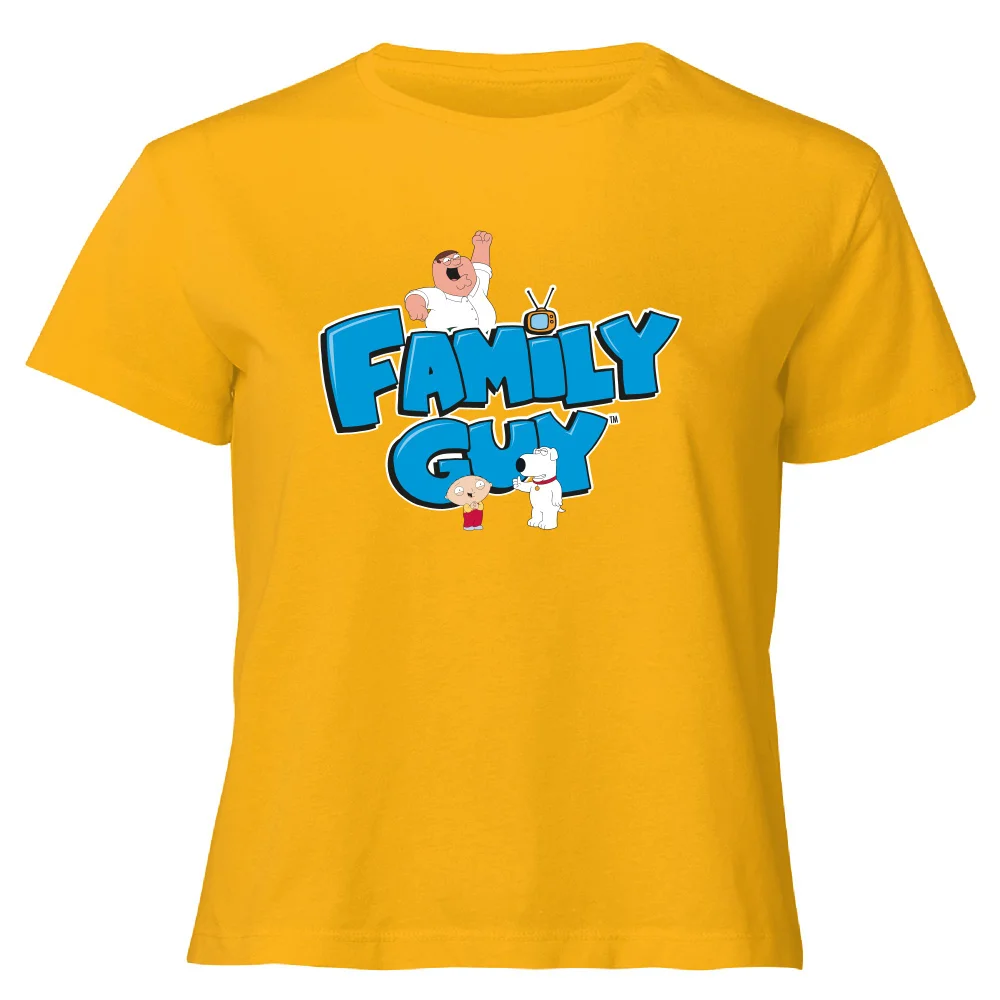 Family Guy Character Logo Women's Cropped T-Shirt - Mustard - XS - Moutarde Image 1