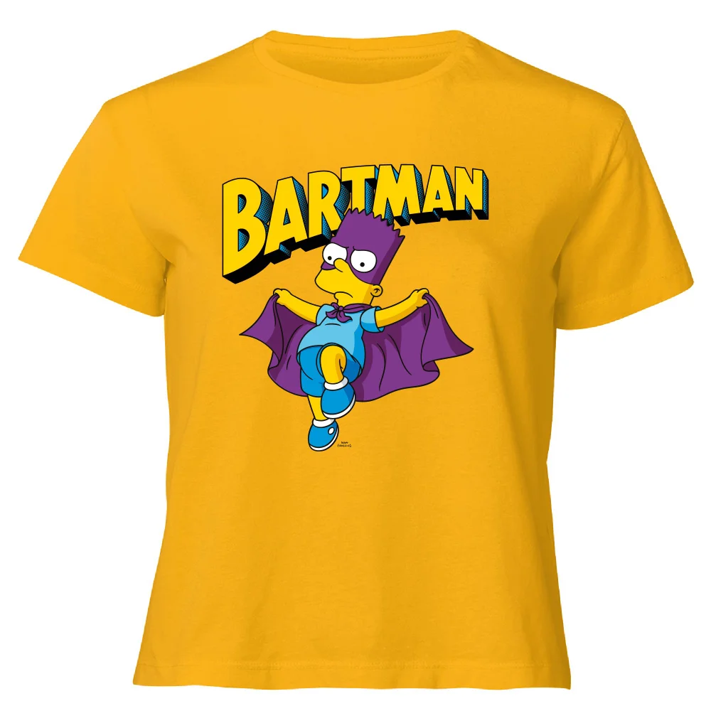 The Simpsons Bartman Women's Cropped T-Shirt - Mustard - XS - Moutarde Image 1