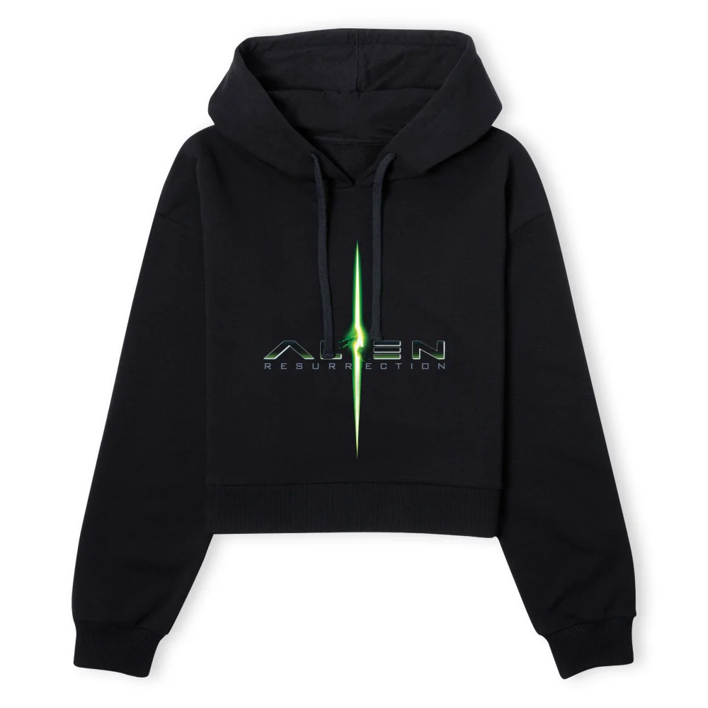 Alien Logo Women's Cropped Hoodie - Black - XS - Noir Image 1