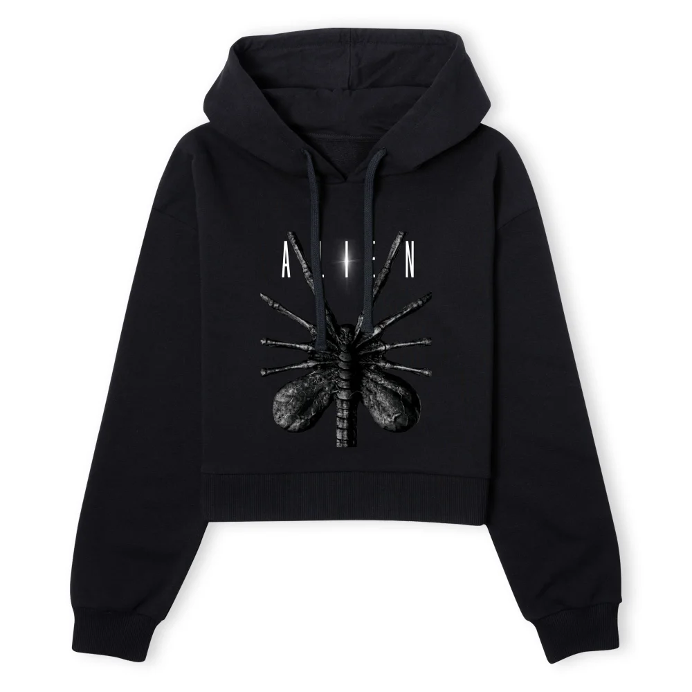Alien Facehugger Women's Cropped Hoodie - Black - XS - Noir Image 1