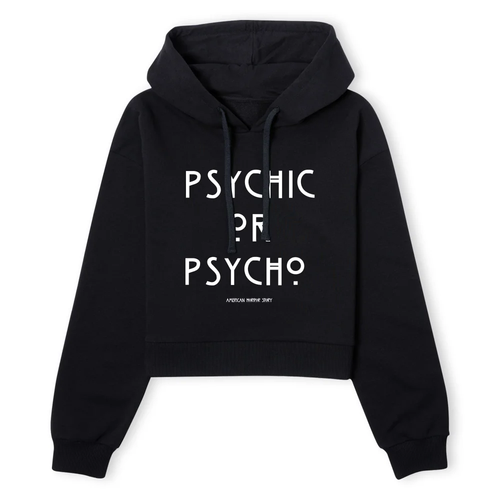 American Horror Story Psychic Or Psycho Women's Cropped Hoodie - Black - XS - Noir Image 1
