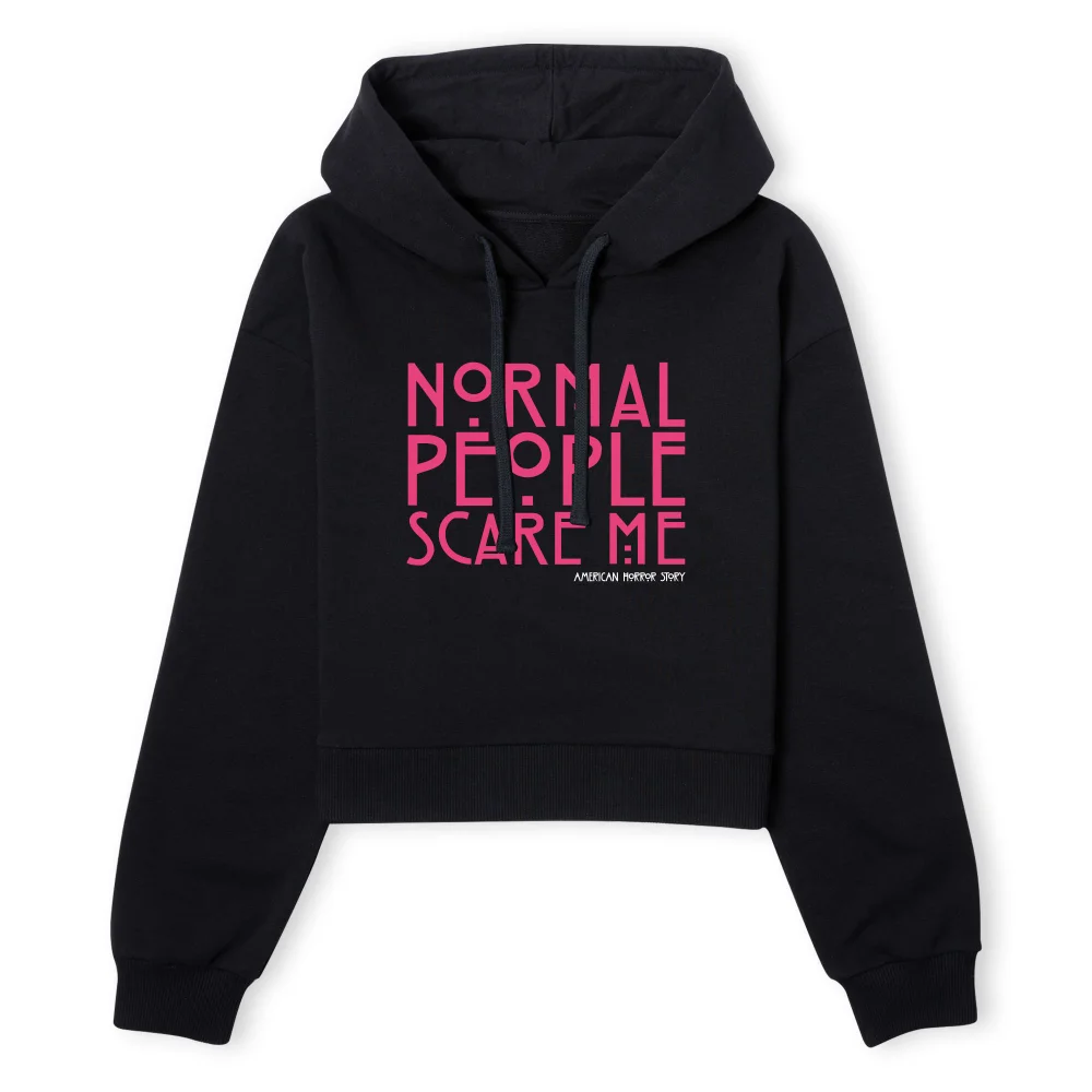 American Horror Story Normal People Scare Me Women's Cropped Hoodie - Black - XS - Noir Image 1