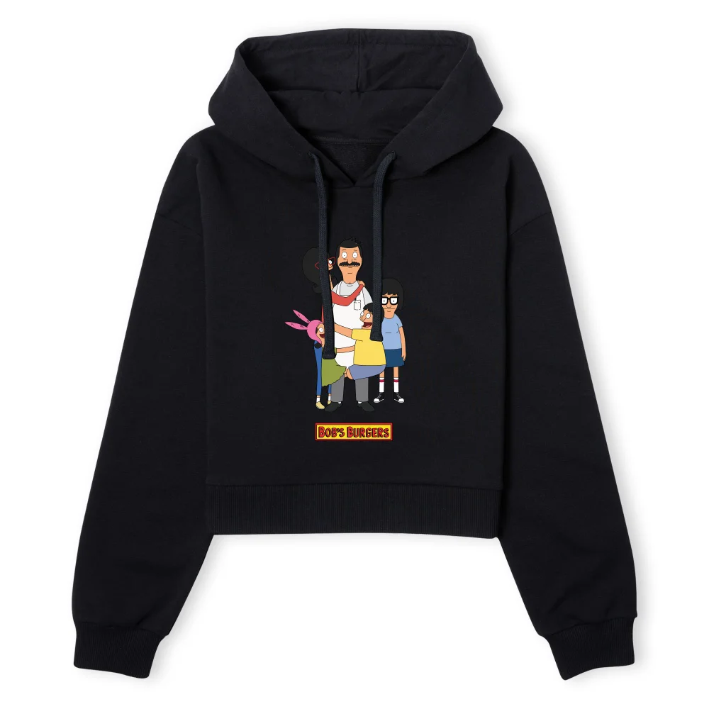 Bob's Burgers Family Women's Cropped Hoodie - Black - XS - Noir Image 1