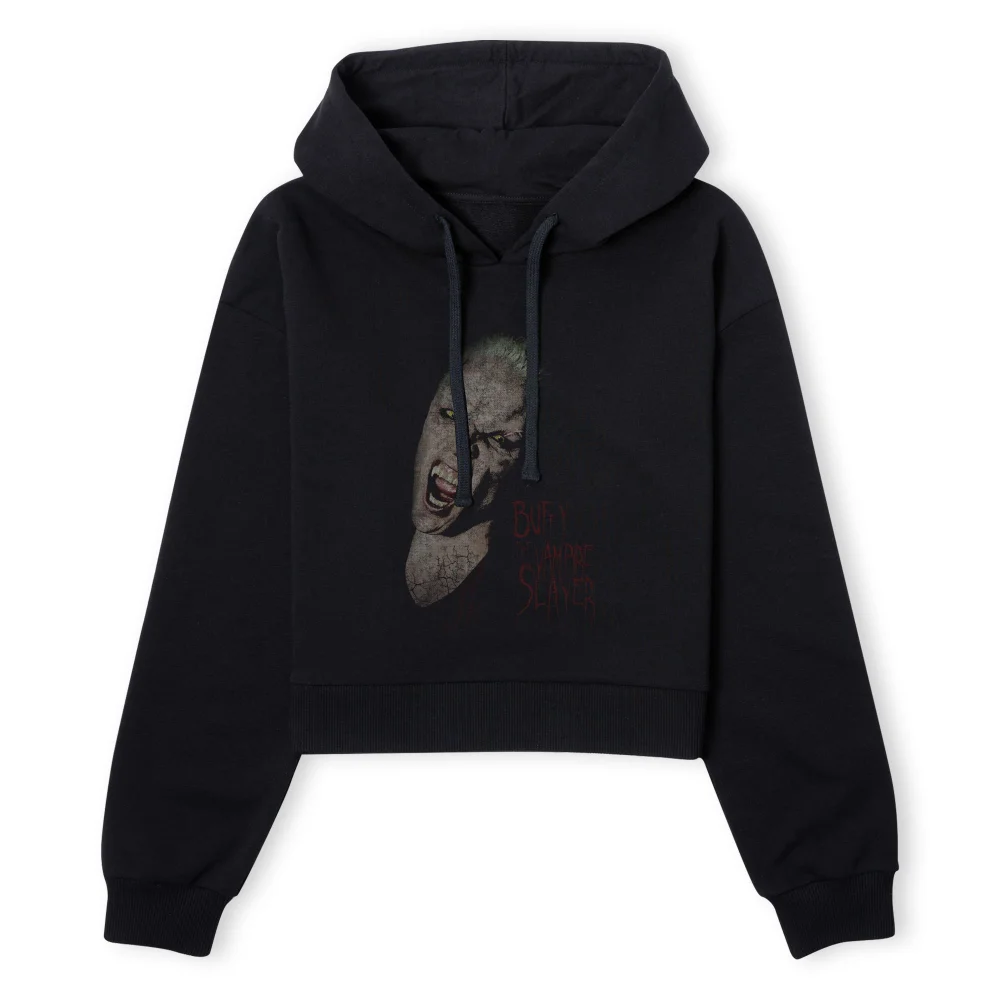 Buffy The Vampire Slayer Distress Spike Women's Cropped Hoodie - Black - XS - Noir Image 1