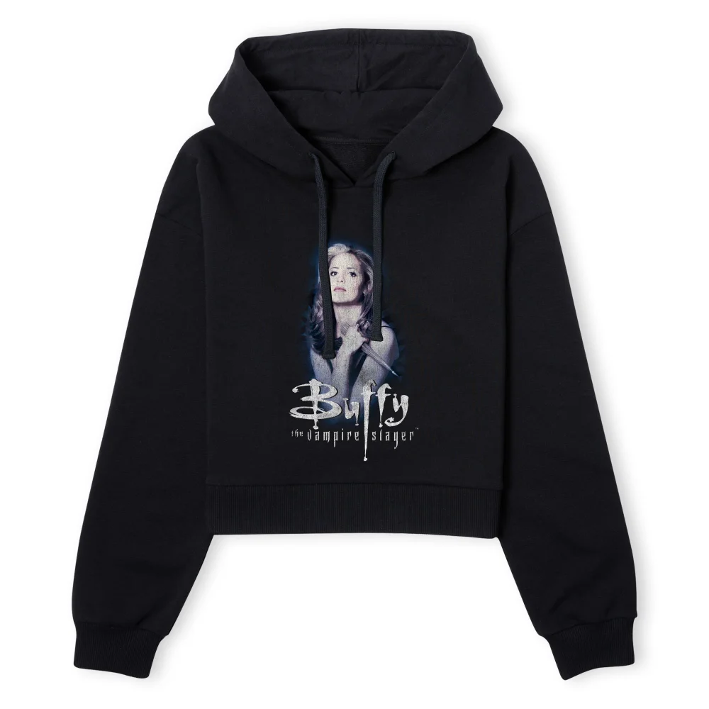Buffy The Vampire Slayer Violet Portrait Women's Cropped Hoodie - Black - XS - Noir Image 1